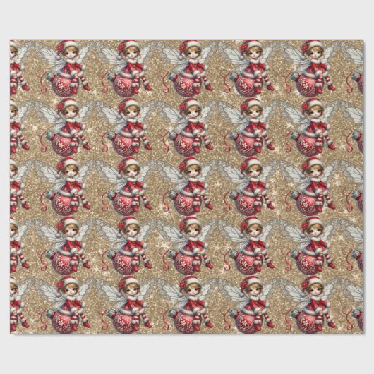 Weihnachtsfrittierpapier Geschenkpapier (Flach)