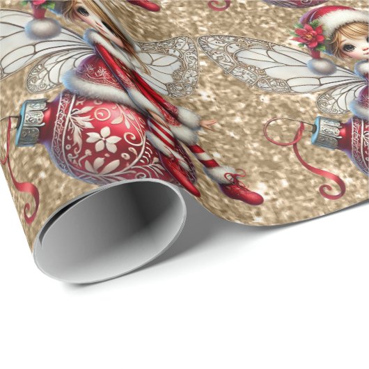 Weihnachtsfrittierpapier Geschenkpapier (Rolleneckpunkt)