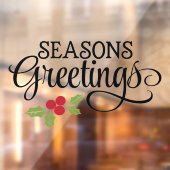 WeihnachtsFrohe Festtage Holly Business Fensteraufkleber (Blatt 2)