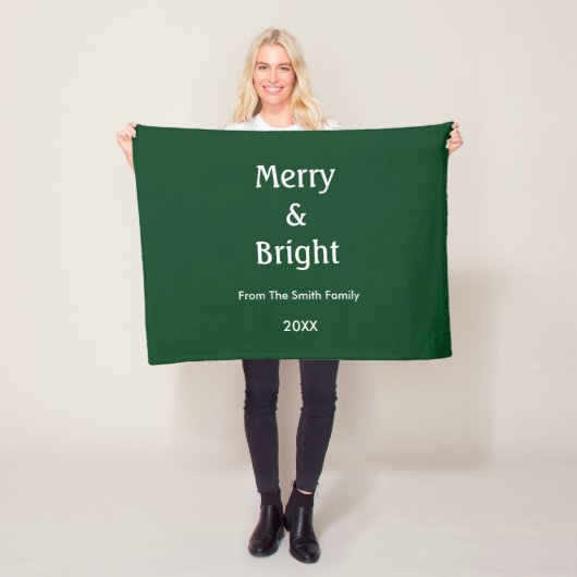 Weihnachtsfrohe und helle Jägergrüne Geschenkdekor Fleecedecke (Beispiel)