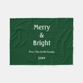 Weihnachtsfrohe und helle Jägergrüne Geschenkdekor Fleecedecke (Vorderseite (Horizontal))