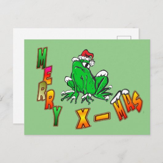 Weihnachtsfrohe Weihnachtskruste.Postcard Postkarte (Vorne/Hinten)
