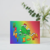 Weihnachtsfrohe Weihnachtspostkarte Postkarte (Stehend Vorderseite)