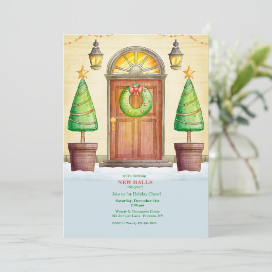 Weihnachtsfront Einladung (Stehend Vorderseite)