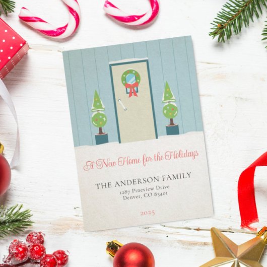 Weihnachtsfront Neue Zuhause Moving Ankündigung