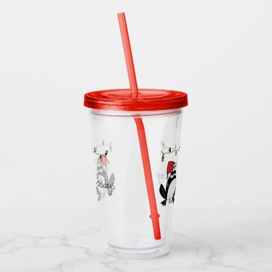 Weihnachtsfrosch Acryltrinkbecher (Links)