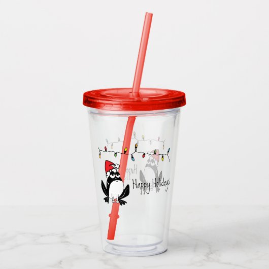 Weihnachtsfrosch Acryltrinkbecher (Rückseite)