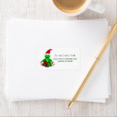 Weihnachtsfrosch-Adressenkennzeichen Adressaufkleber (Insitu)