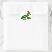 Weihnachtsfrosch-Aufkleber Runder Aufkleber (Tasche)