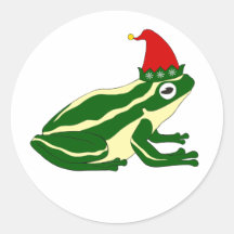 Weihnachtsfrosch-Aufkleber