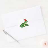 Weihnachtsfrosch-Aufkleber Runder Aufkleber (Umschlag)