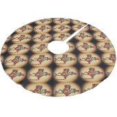 Weihnachtsfrosch-Baumrock Polyester Weihnachtsbaumdecke (Schrägansicht)