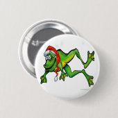 Weihnachtsfrosch Button (Vorne & Hinten)
