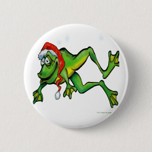 Weihnachtsfrosch Button
