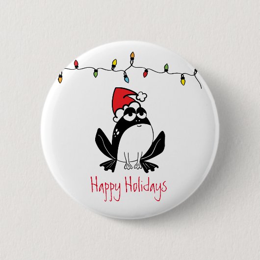 Weihnachtsfrosch Button (Vorderseite)