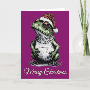 Weihnachtsfrosch Cottagecore Vintage viktorianisch Karte