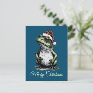 Weihnachtsfrosch Cottagecore Vintage viktorianisch Postkarte