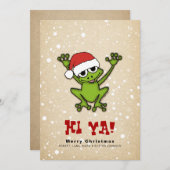 Weihnachtsfrosch Feiertagskarte (Vorne/Hinten)