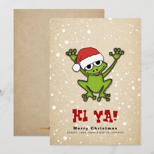 Weihnachtsfrosch Feiertagskarte (Vorne/Hinten)