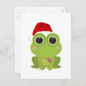 Weihnachtsfrosch Feiertagspostkarte (Vorne/Hinten)