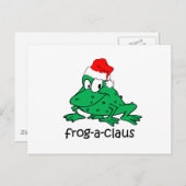 Weihnachtsfrosch Feiertagspostkarte (Vorne/Hinten)