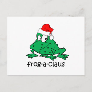 Weihnachtsfrosch Feiertagspostkarte