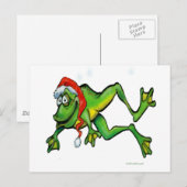 Weihnachtsfrosch Feiertagspostkarte (Vorne/Hinten)