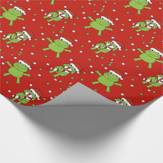 Weihnachtsfrosch Geschenkpapier (Ecke)