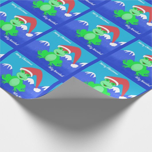 Weihnachtsfrosch Geschenkpapier (Ecke)