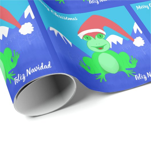 Weihnachtsfrosch Geschenkpapier (Rolleneckpunkt)