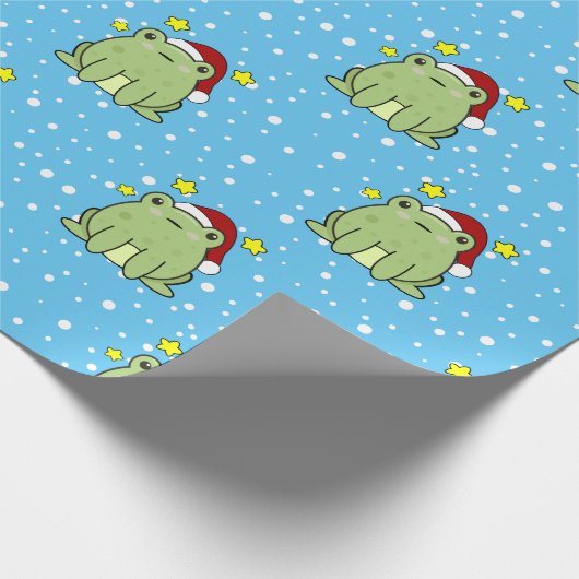 Weihnachtsfrosch Geschenkpapier (Ecke)