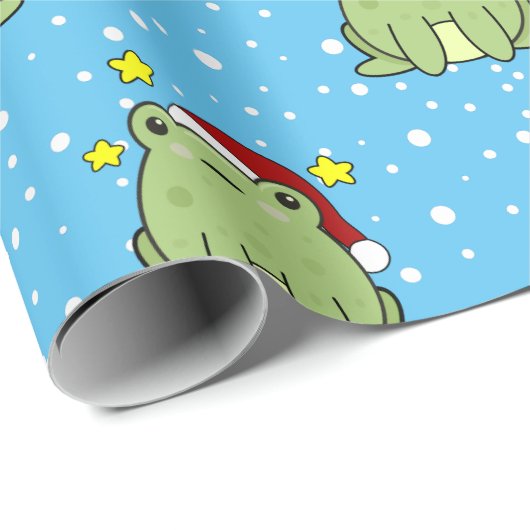 Weihnachtsfrosch Geschenkpapier (Rolleneckpunkt)