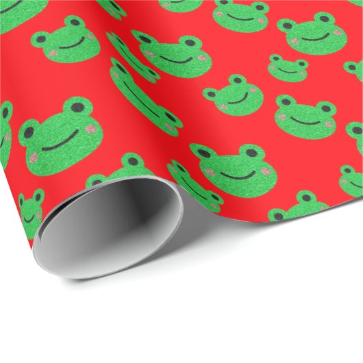 Weihnachtsfrosch Geschenkpapier (Rolleneckpunkt)