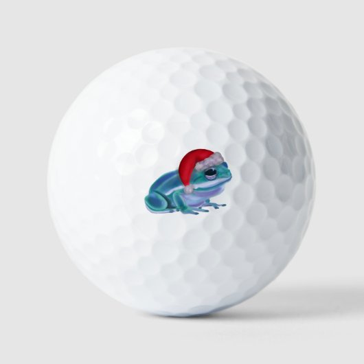 Weihnachtsfrosch Golfball (Vorderseite)