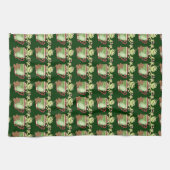 Weihnachtsfrosch-Kaffee-Tassentuch Handtuch (Horizontal)