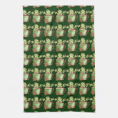 Weihnachtsfrosch-Kaffee-Tassentuch Handtuch (Vertikal)