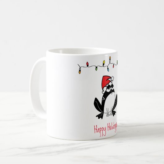 Weihnachtsfrosch Kaffeetasse (Vorderseite Links)