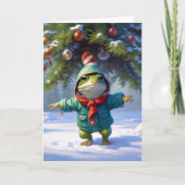 Weihnachtsfrosch Karte (Vorderseite)