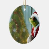 Weihnachtsfrosch Keramik Ornament (Rechts)
