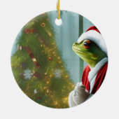 Weihnachtsfrosch Keramik Ornament (Hinten)
