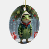 Weihnachtsfrosch Keramik Ornament (Rechts)