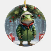 Weihnachtsfrosch Keramik Ornament (Hinten)
