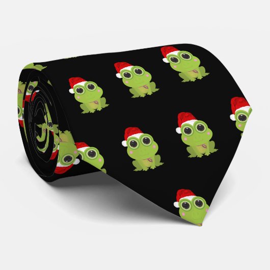 Weihnachtsfrosch Krawatte (Gerollt)
