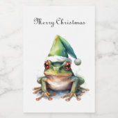 Weihnachtsfrosch Lebensmitteletikett (Einzelnes Label)