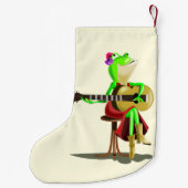 Weihnachtsfrosch mit Gitarre - Spaß Kleiner Weihnachtsstrumpf (Rückseite)
