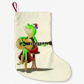 Weihnachtsfrosch mit Gitarre - Spaß Kleiner Weihnachtsstrumpf (Vorderseite)