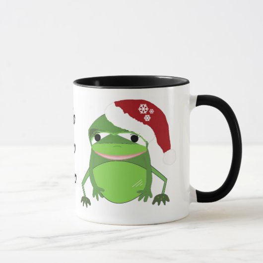 Weihnachtsfrosch mit Sprichwort Tasse (Rechts)