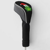 Weihnachtsfrosch mit Weihnachtsmannmütze Golf Headcover (angewinkelt)