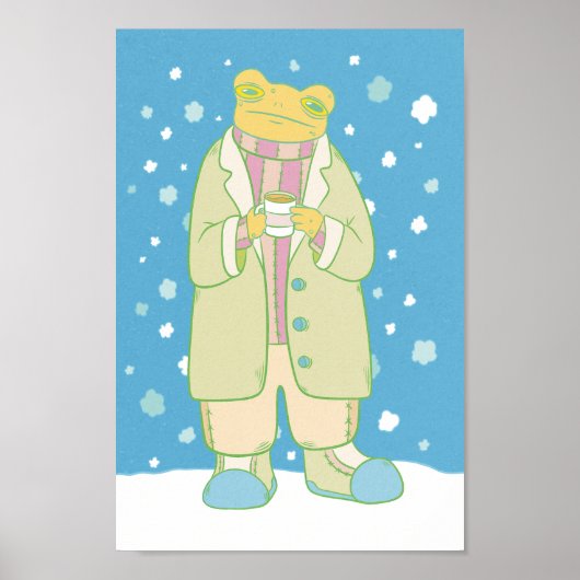 Weihnachtsfrosch Poster (Vorne)