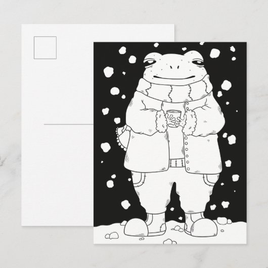 Weihnachtsfrosch Postkarte (Vorne/Hinten)